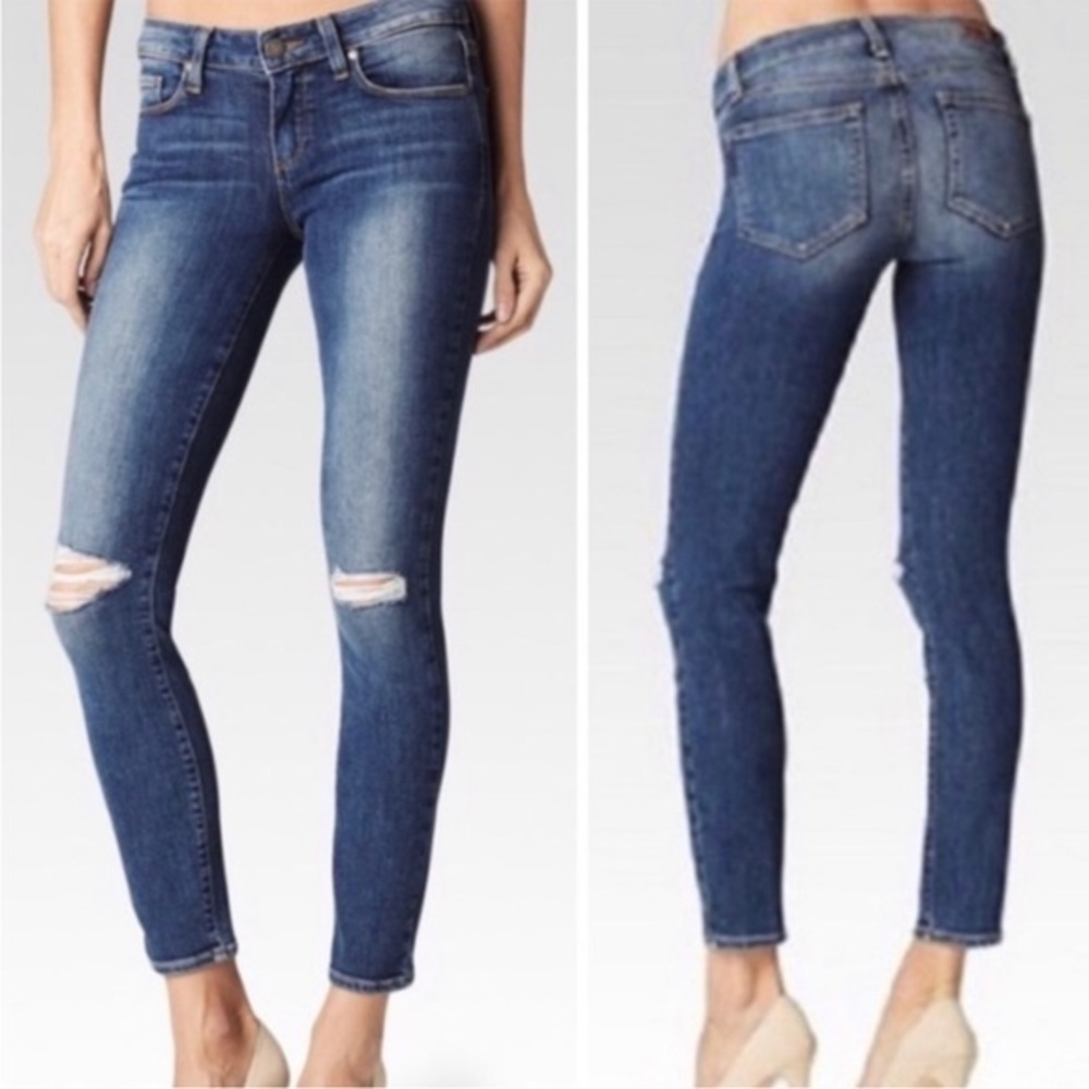 PAIGE Verdugo Ankle Jeans Haille Distressed Jeans Size 27